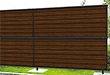 キロスタイルフェンス 木調目隠しフェンス　2段支柱　T170(T80+T100) 規格高さ1722.5mm（パネル高1642.5mm） 本体幅：2000mm 耐風圧強度34m/秒相当