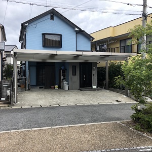 雨が降っても気兼ねなく洗濯物が干せるスペース