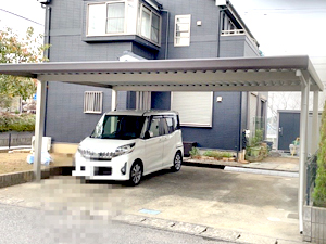 雨が降っても気兼ねなく洗濯物が干せるスペース